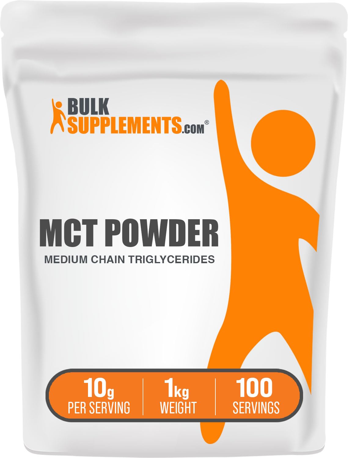BulkSupplements MCT Powder - Medium Chain Triglycerides, MCT Oil Powder, Gluten Free, 10 g per Serving, 1 kg (35.3 oz)