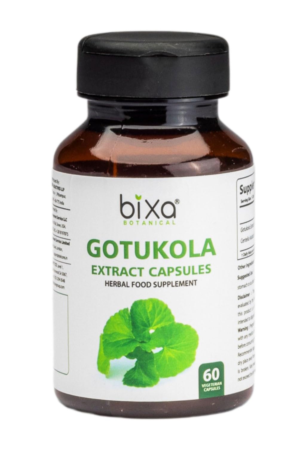 bixa BOTANICAL Gotu Kola Extract Capsules 60 Count