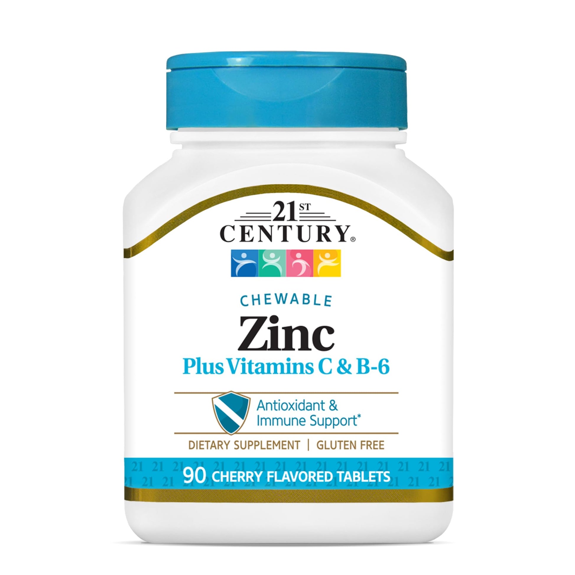 21st Century Zinc With C & B6 - Cherry Tablets, 90 Count