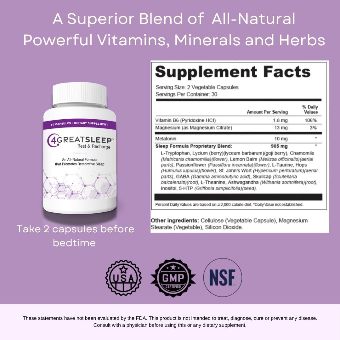 4GREATSLEEP Rest & Recharge 120 Capsules