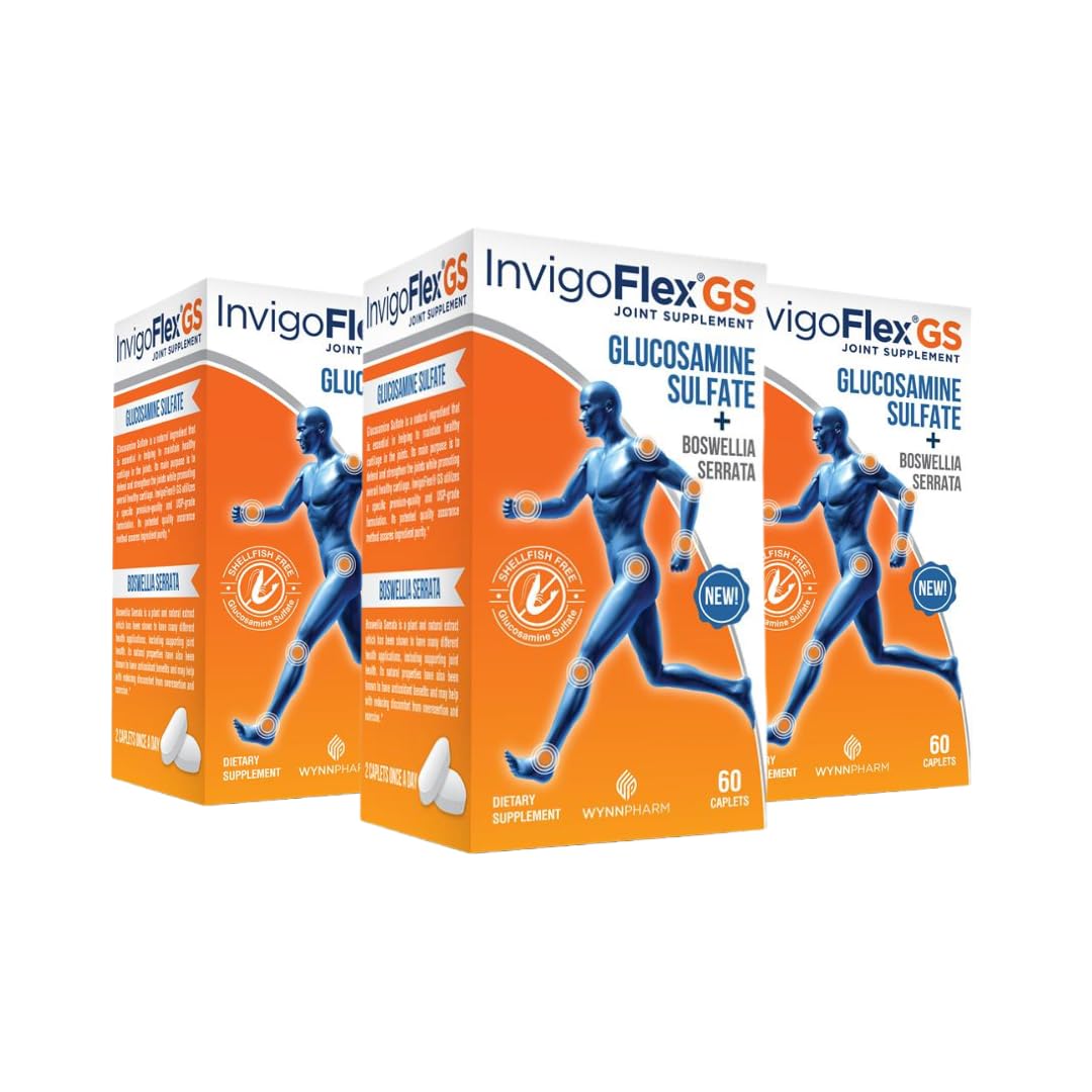 INVIGOFLEX Glucosamine Sulfate Caplets 180 Count