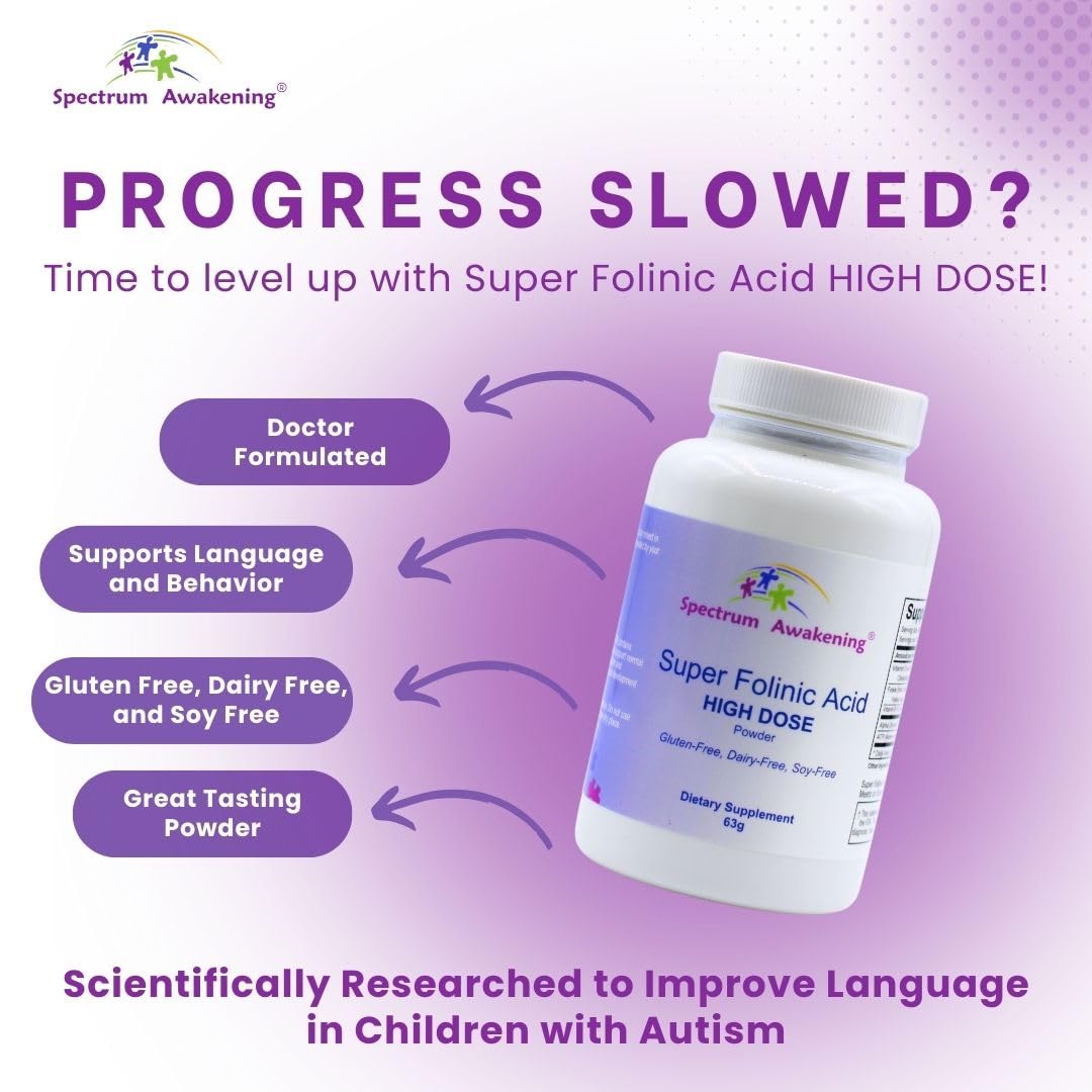Spectrum Awakening Super Folinic Acid High Dose Leucovorin Powder 1 Pack