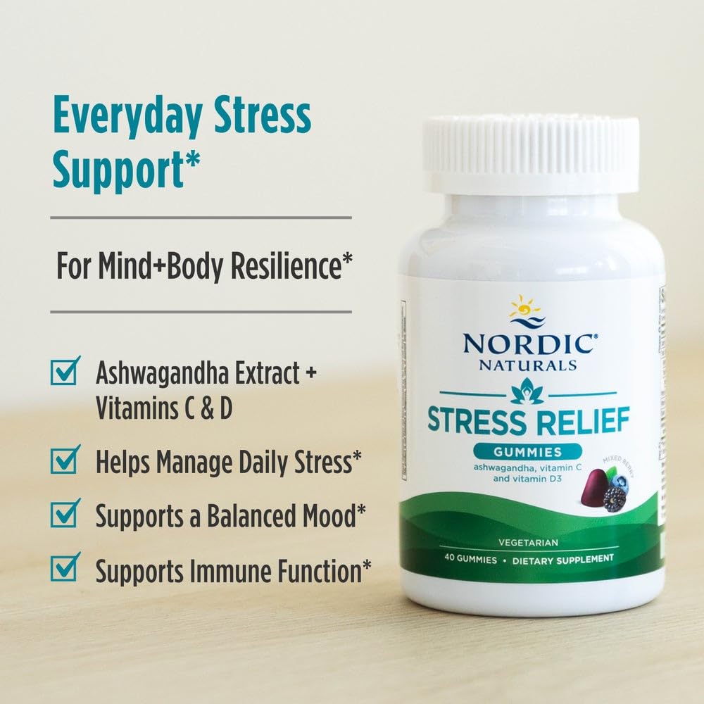 Nordic Naturals Stress Relief Gummies 80 Gummies
