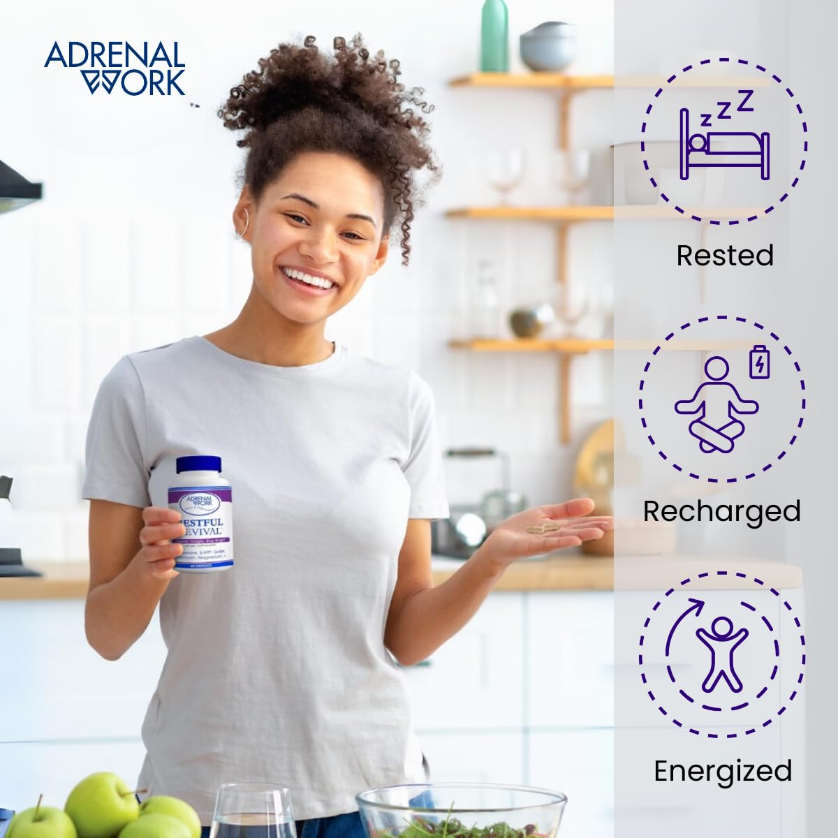 Adrenalwork Relax with Restorative Sleep Capsules, 60 Count