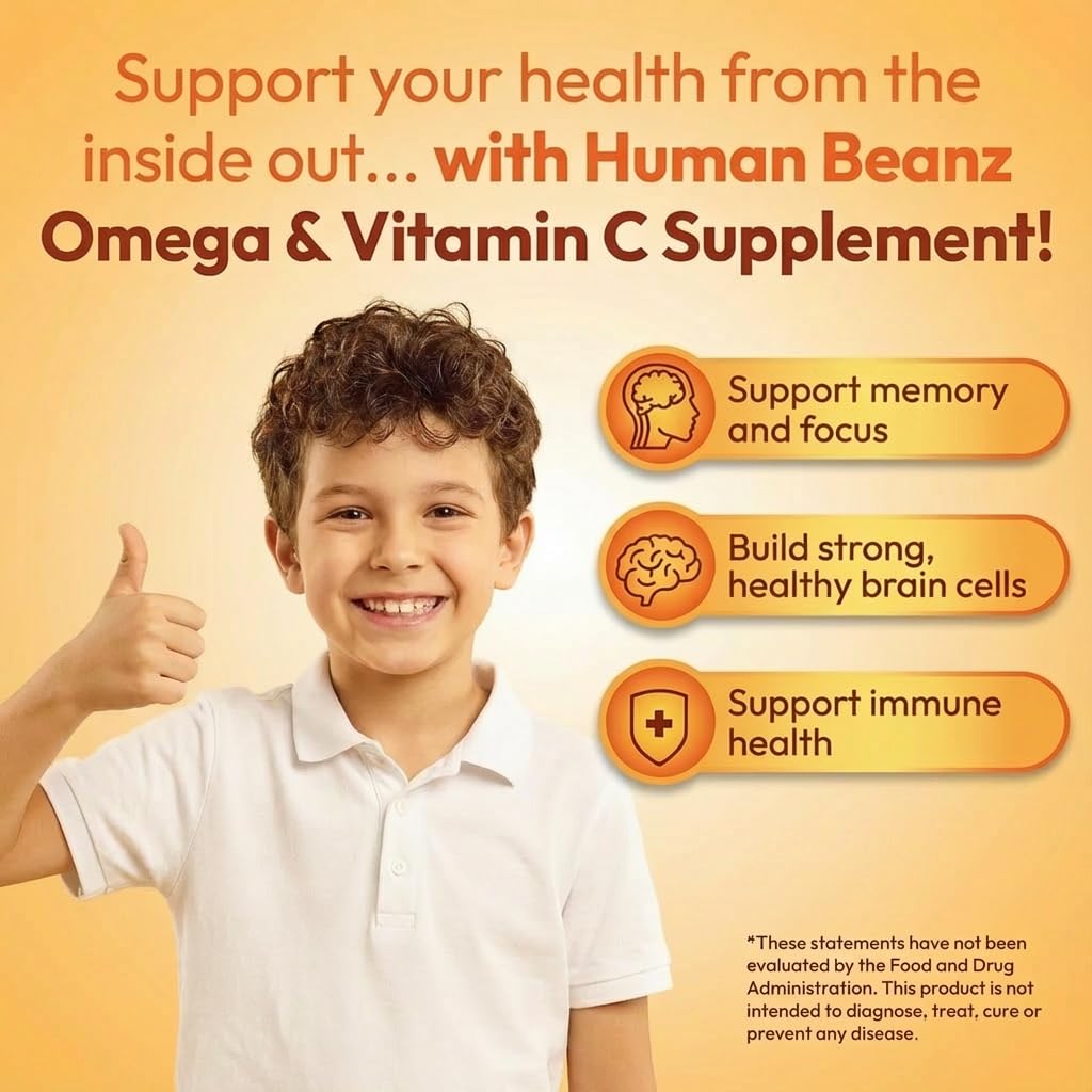 Human Beanz Kids Vegan Omega-3 Gummies, 120 Count