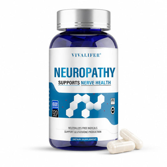 Generic Nerve Savior for Neuropathy 600mg Alpha Lipoic Acid with 300mg Benfotiamine Nerve Support Capsules 120 Capsules