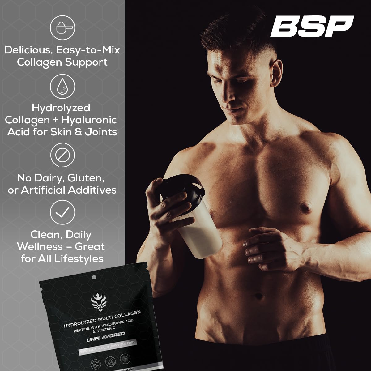 Benavidez Sports Performance Collagen Peptides Unflavored Powder 1.3 lb