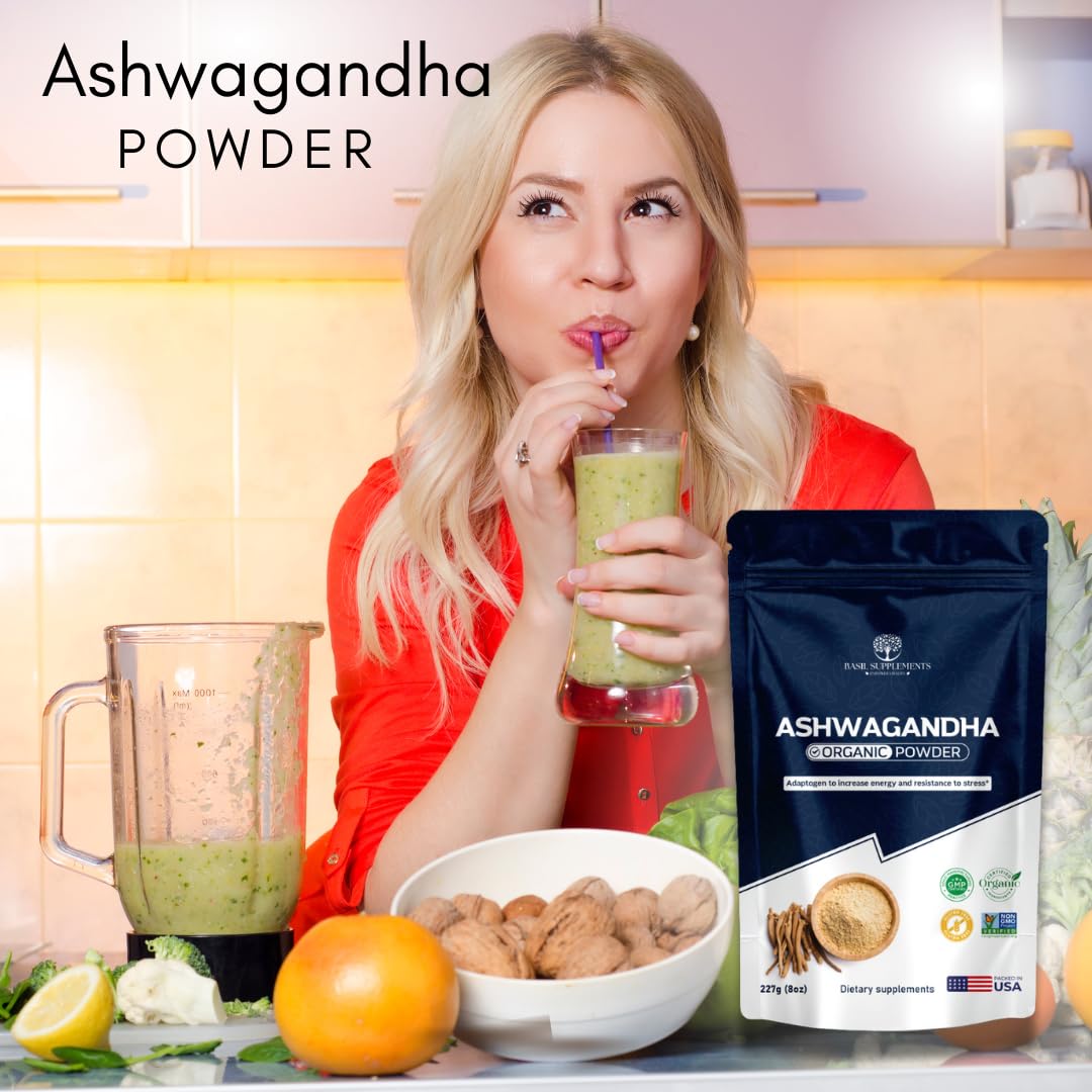 BASIL SUPPLEMENTS Ashwagandha Powder 8 oz