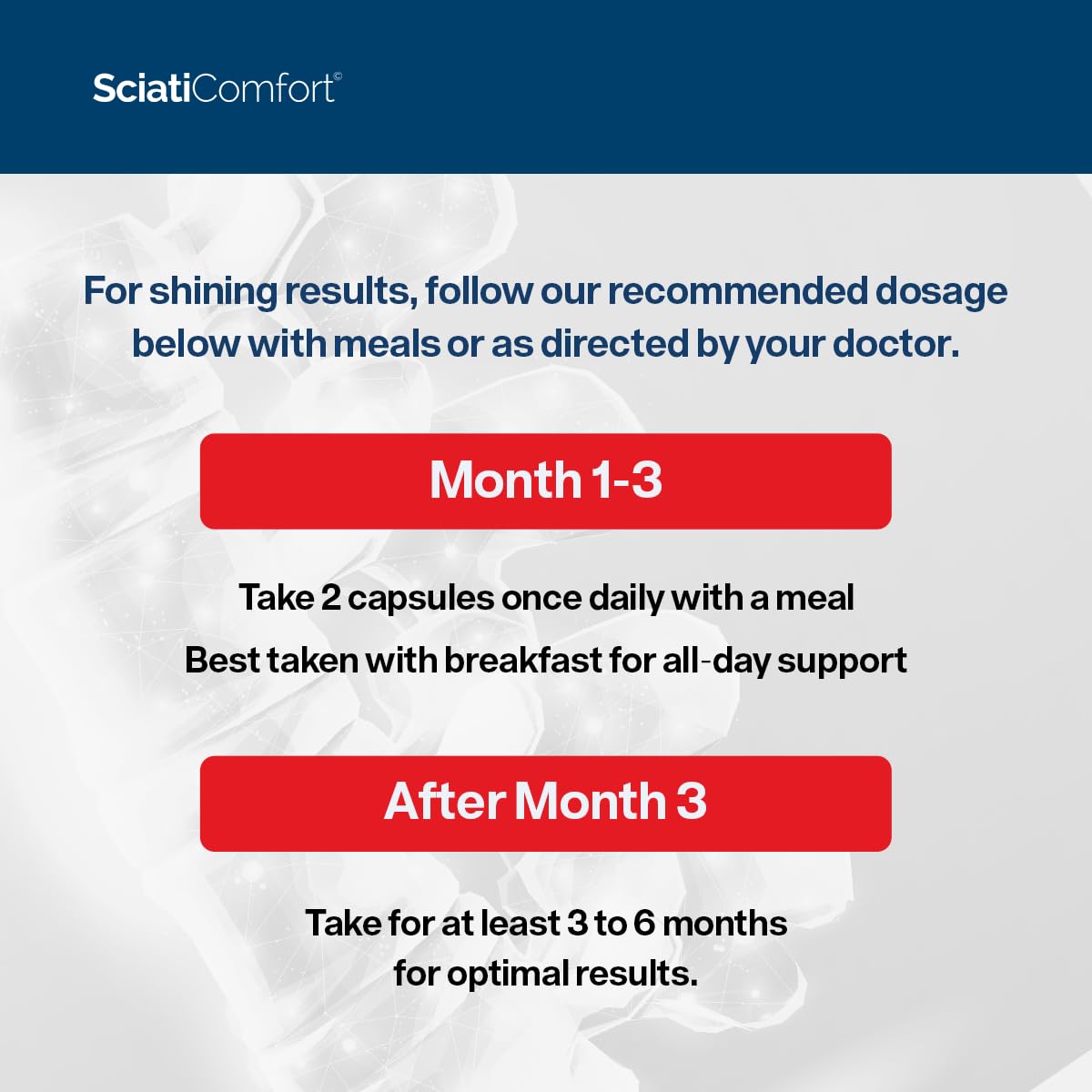 SciatiEase SciatiComfort Spine and Disc Support Supplement Capsules, 60 Count