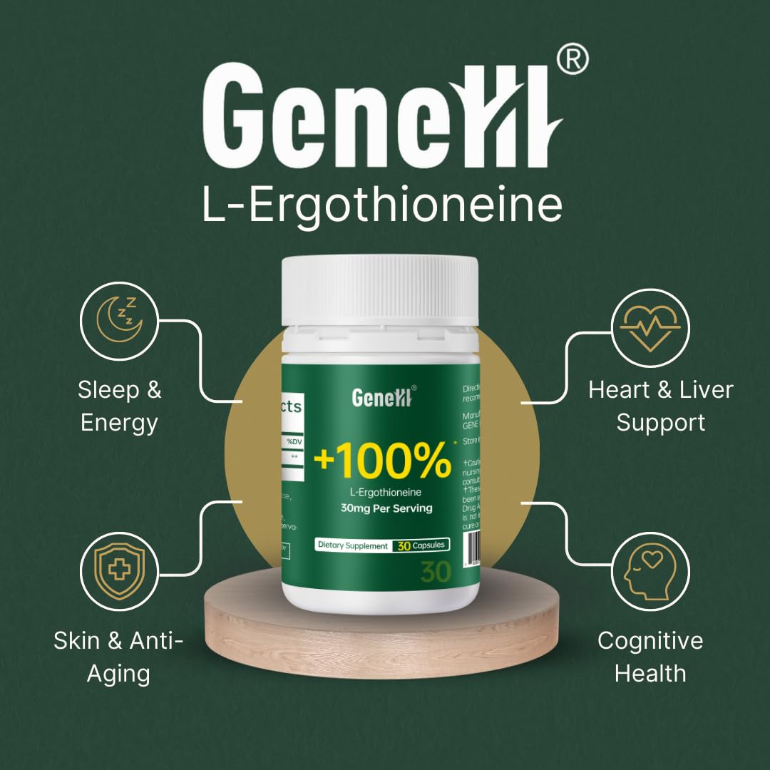 GENEIII L-Ergothioneine Supplement Capsule, 30 Capsules