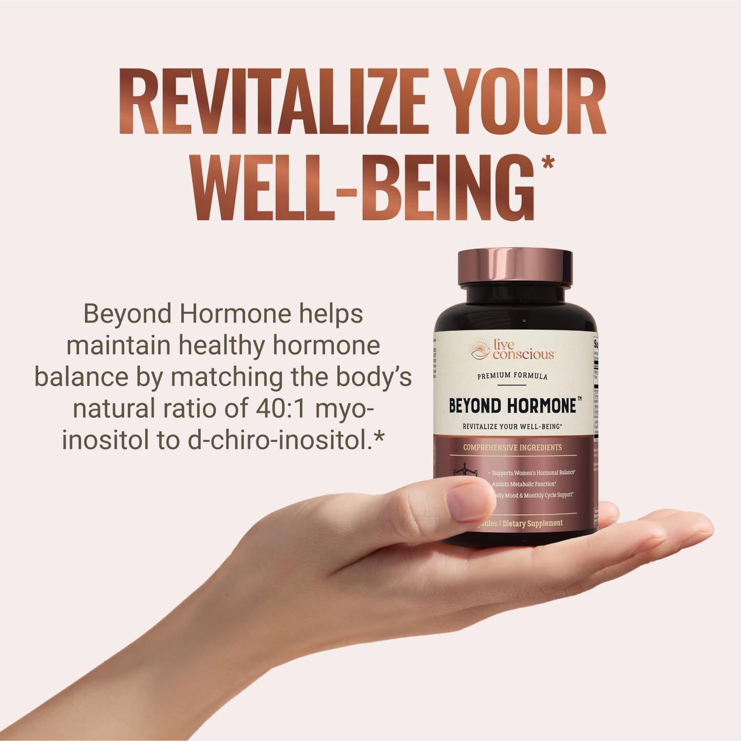 Live Conscious Beyond Hormone Daily Menopause & PMS Supplement Capsules 180