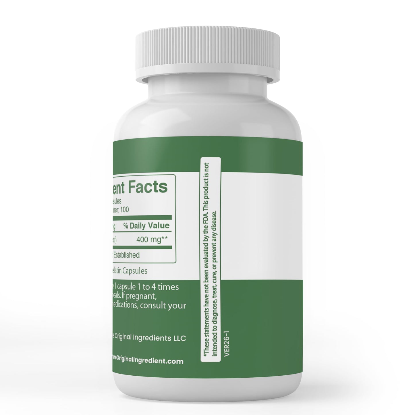 PURE ORIGINAL INGREDIENTS Moringa Oleifera 100 Capsules