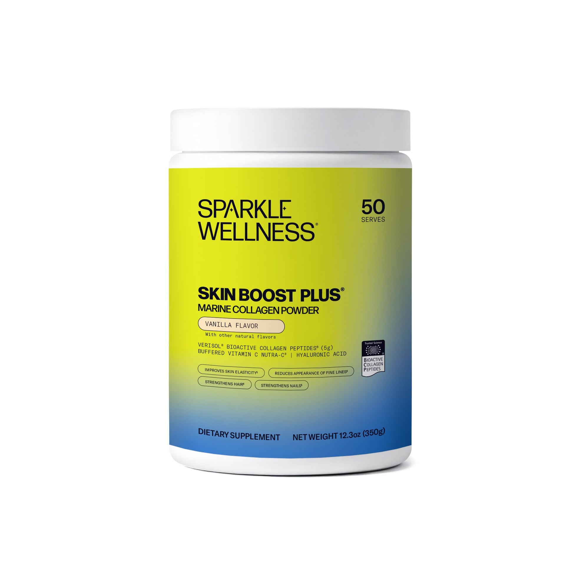 Sparkle Wellness Marine VERISOL Collagen for Hair (Vanilla) Powder 12.3 50 Servings