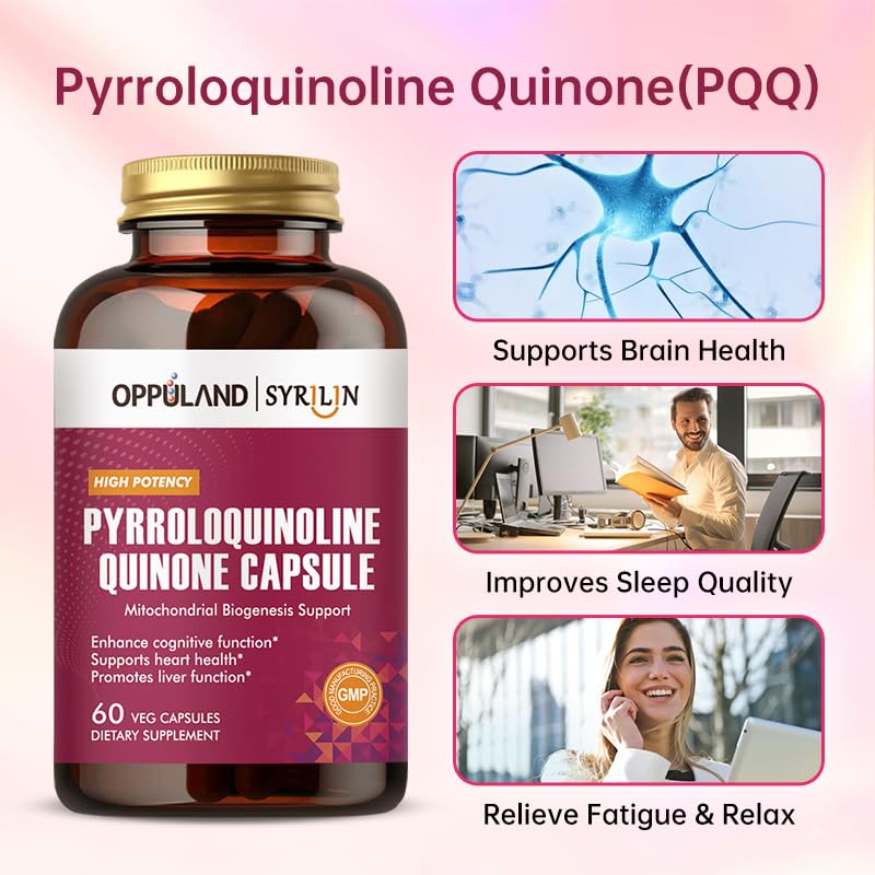 oppuland Pyrroloquinoline Quinone-PQQ Supplement 20 mg Capsules, 60 Veg Capsules
