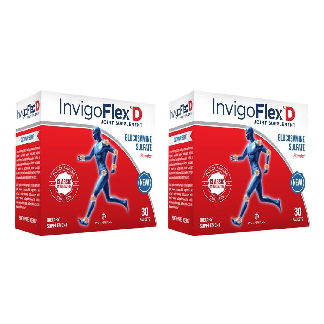INVIGOFLEX Glucosamine Sulfate Powder 1500mg, 60 Packets