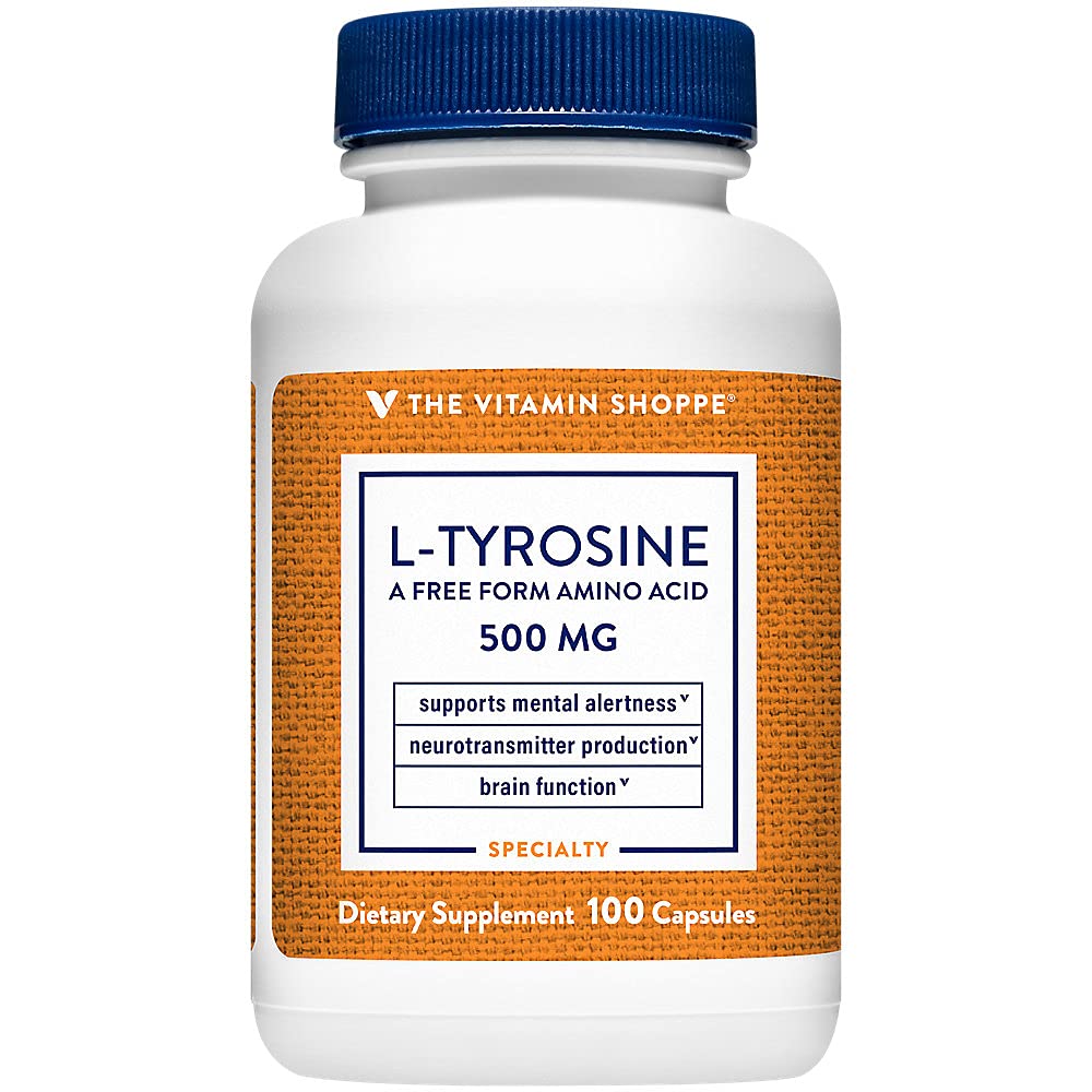 The Vitamin Shoppe L-Tyrosine 500 Capsule, 100 Capsules