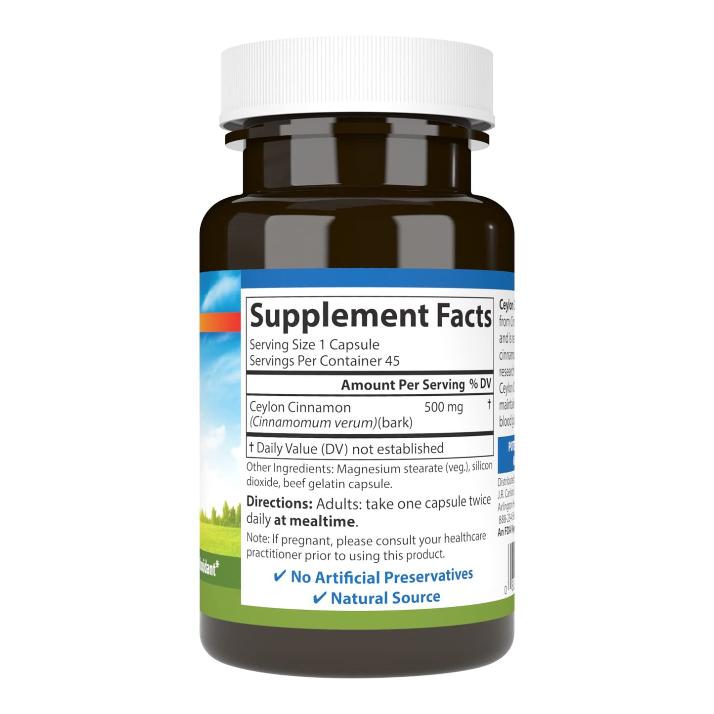 Carlson Ceylon Cinnamon Capsules, 45 Capsules