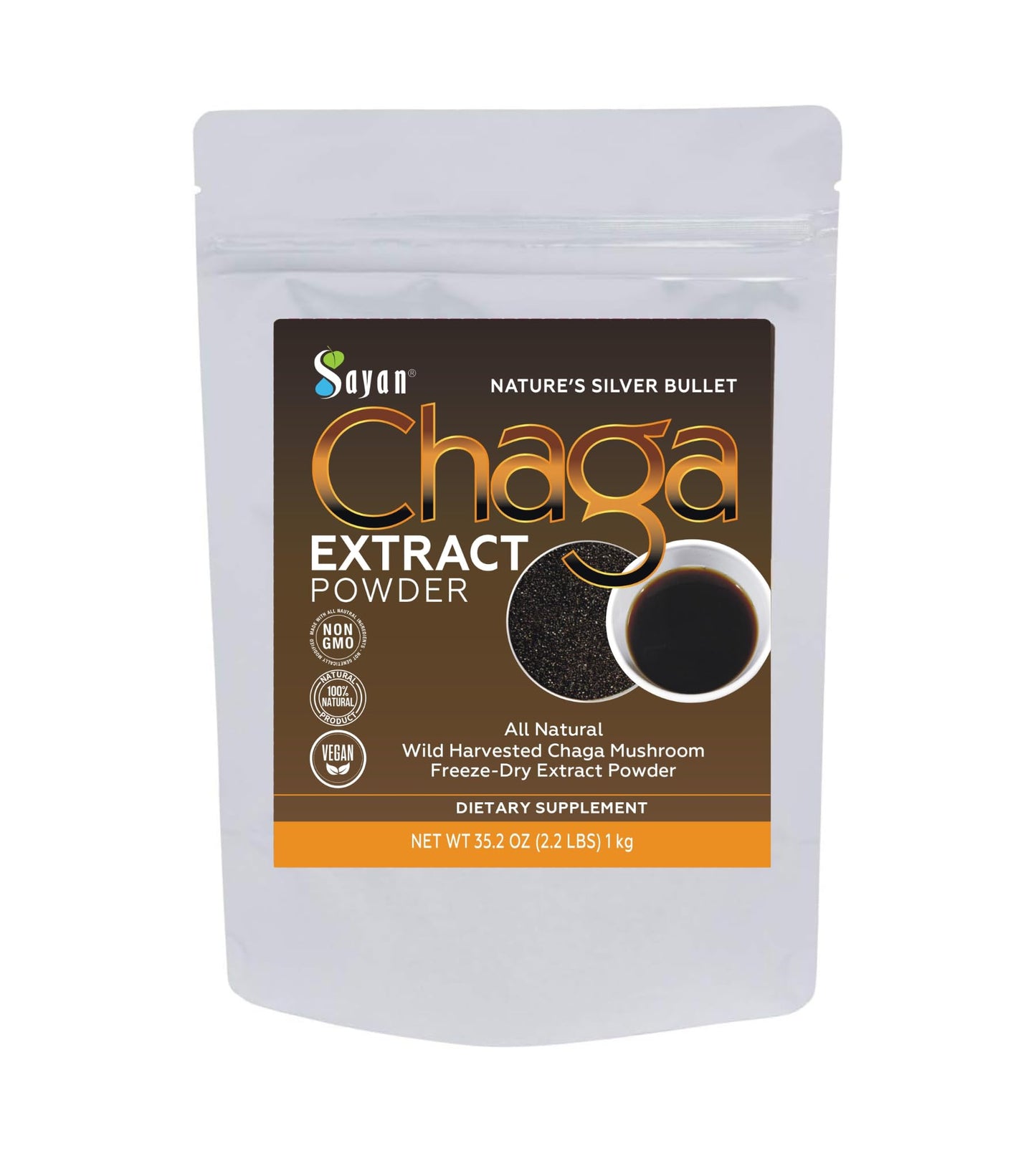 Sayan Siberian Chaga Mushroom Extract Powder 35.2 Ounce