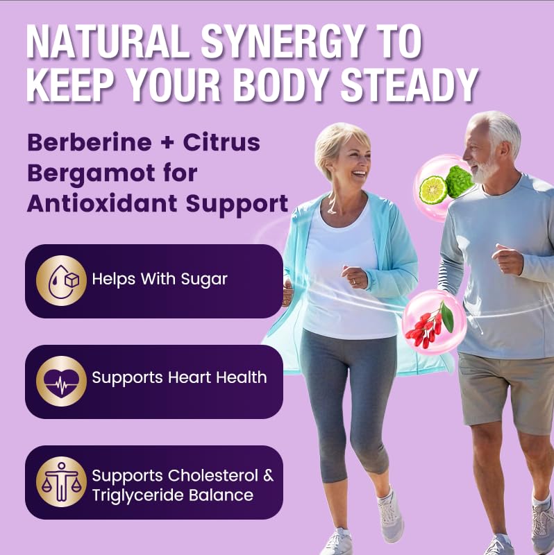 NATURE TARGET Berberine Supplement 1500mg Higher Absorption Berberine HCL Complex with Citrus Bergamot Supports Gastrointestinal & Immune, Non-GMO, 120 Capsules