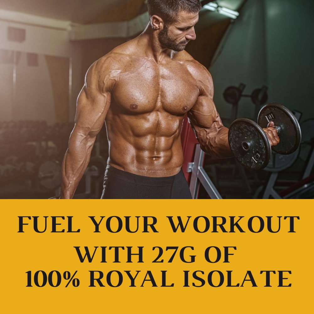 Royal Sports Nutrition RSN Royal 100% Isolate Protein Powder, 80 Servings, Strawberry Sensation
