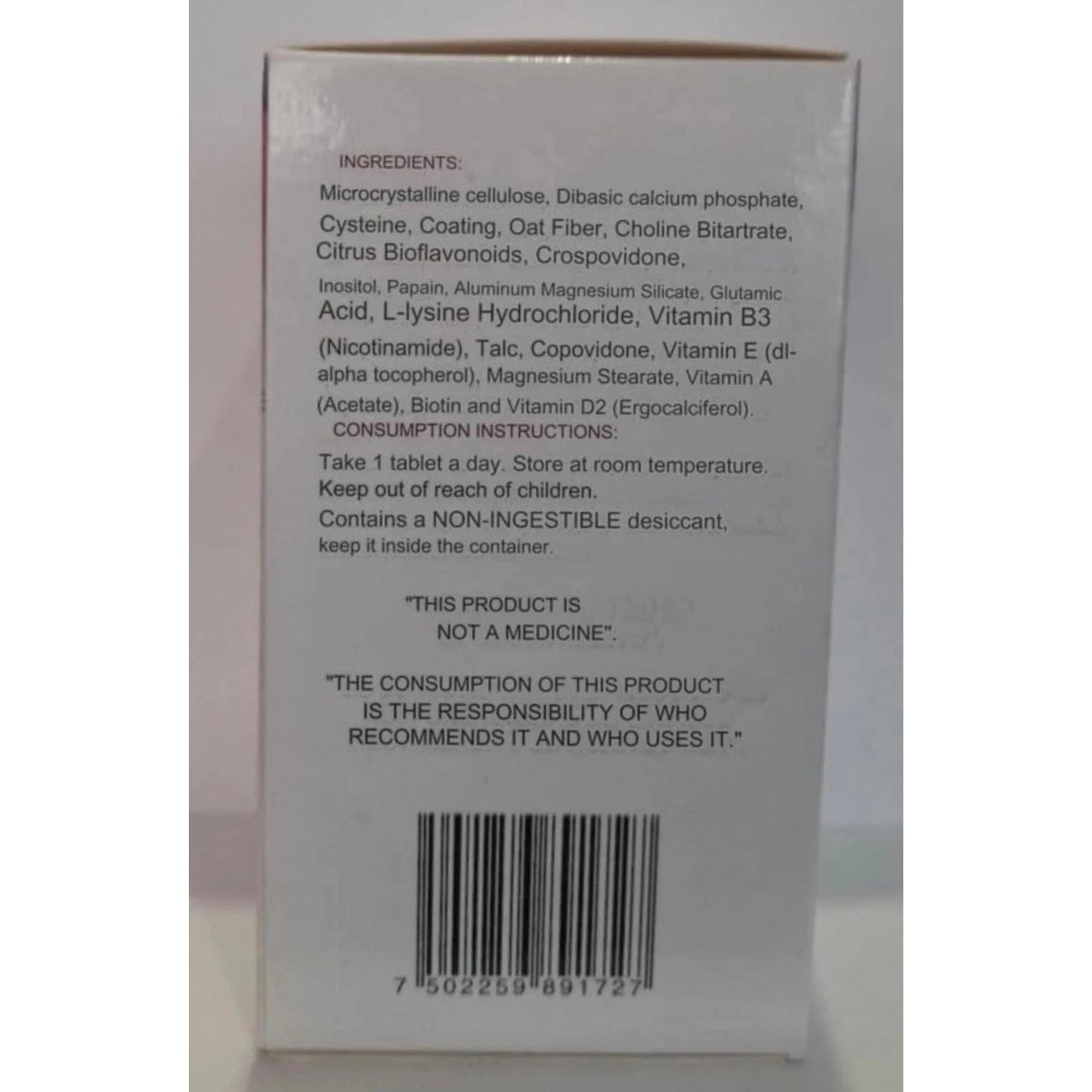 Tu Salud Plus Gelasim Hair and Nail Vitamins 30 Capsules