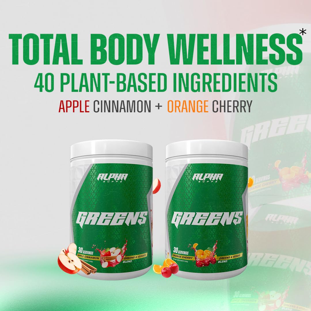 Alpha Supps Alpha Greens Supplement Powder 7.94 Ounce