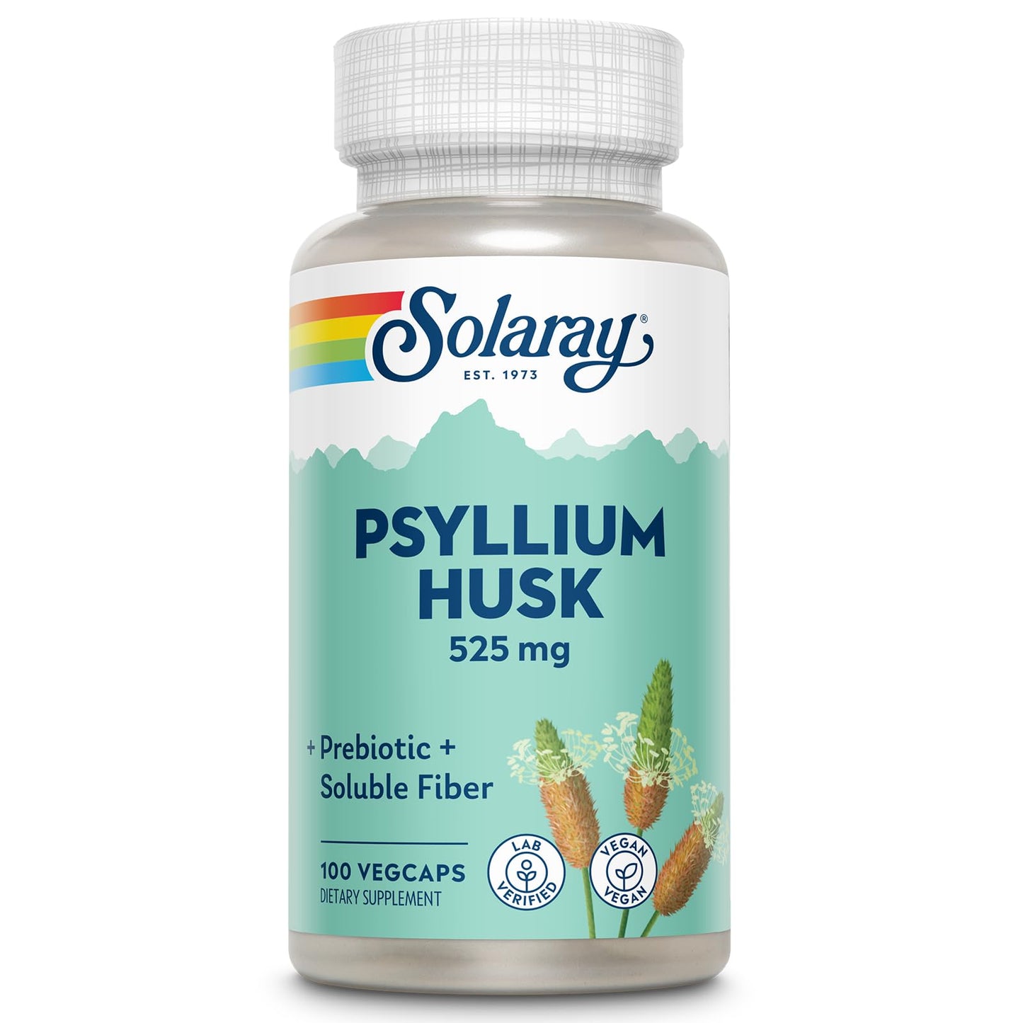 SOLARAY Psyllium Husk Capsules 100 Capsules