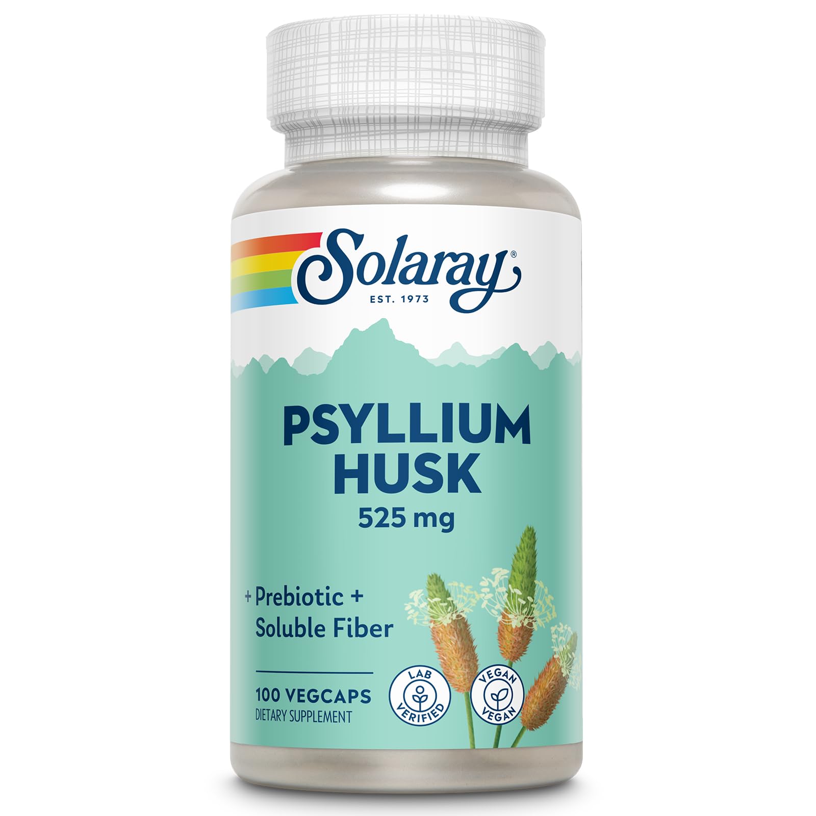 SOLARAY Psyllium Husk Capsules 100 Capsules