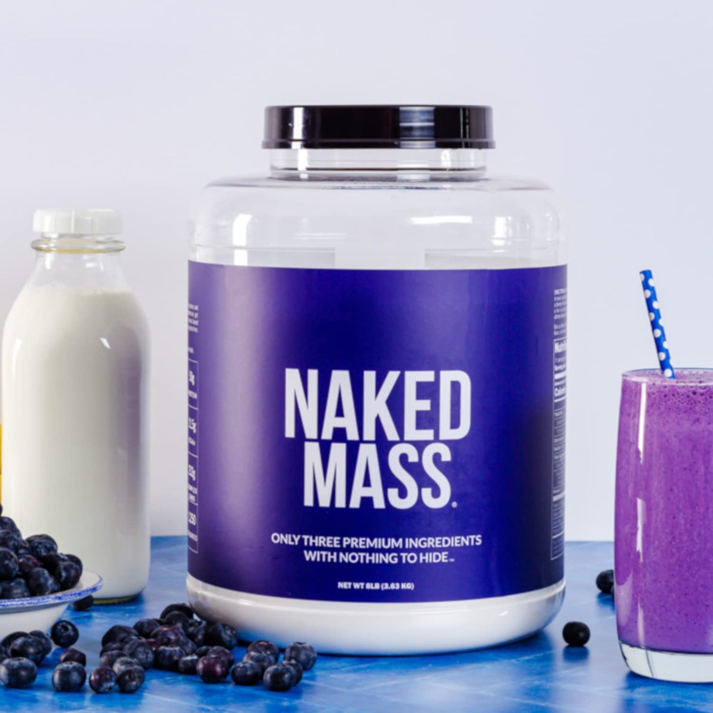 NAKED Mass Natural Weight Gainer Protein Powder 128 Servings