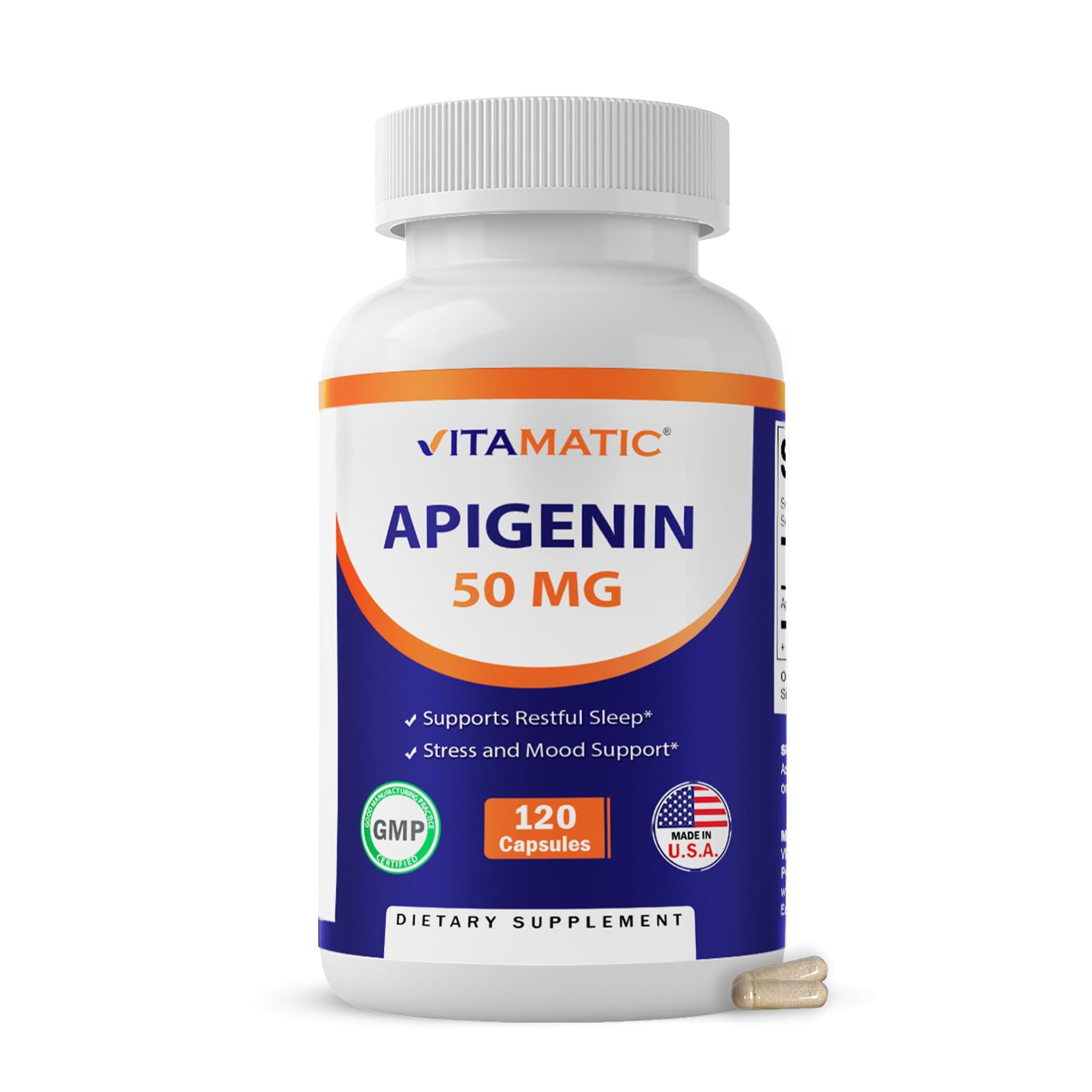 Vitamatic Apigenin 50mg Capsules 120 Count