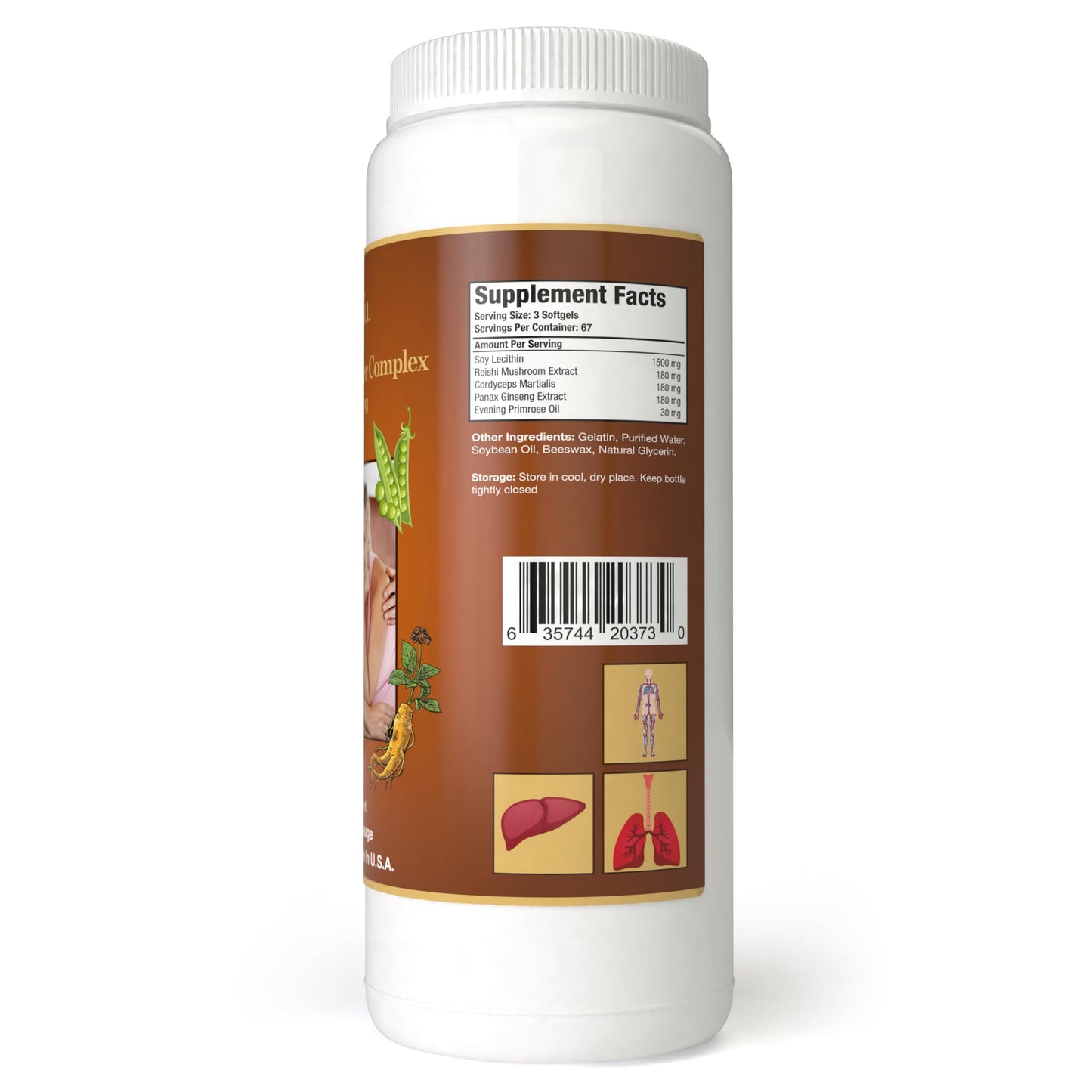 YongWell Reishi Lecithin Super Complex with Panax Ginseng & Cordyceps Softgels 200