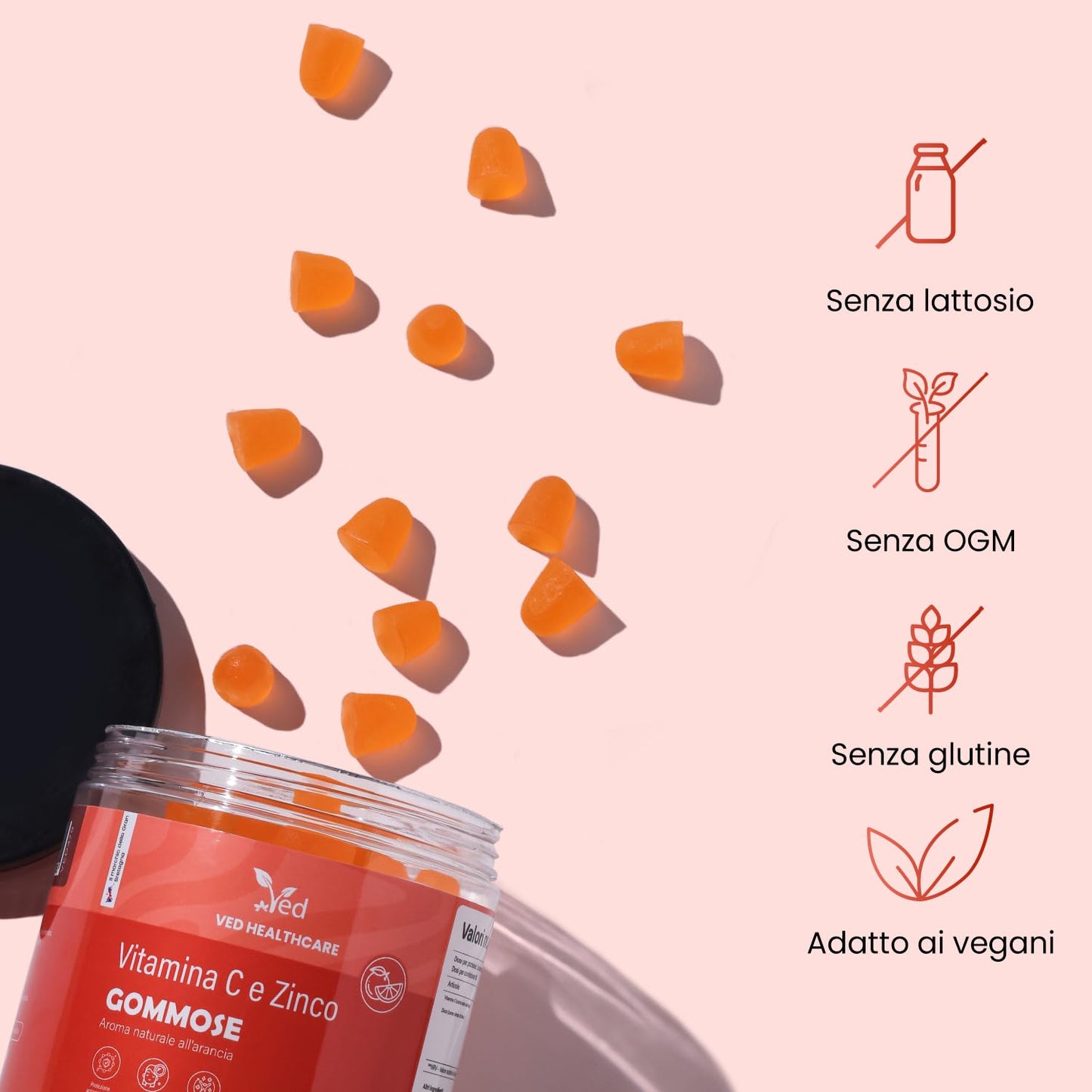Ved Vitamin C with Zinc Gummies, 120 Count
