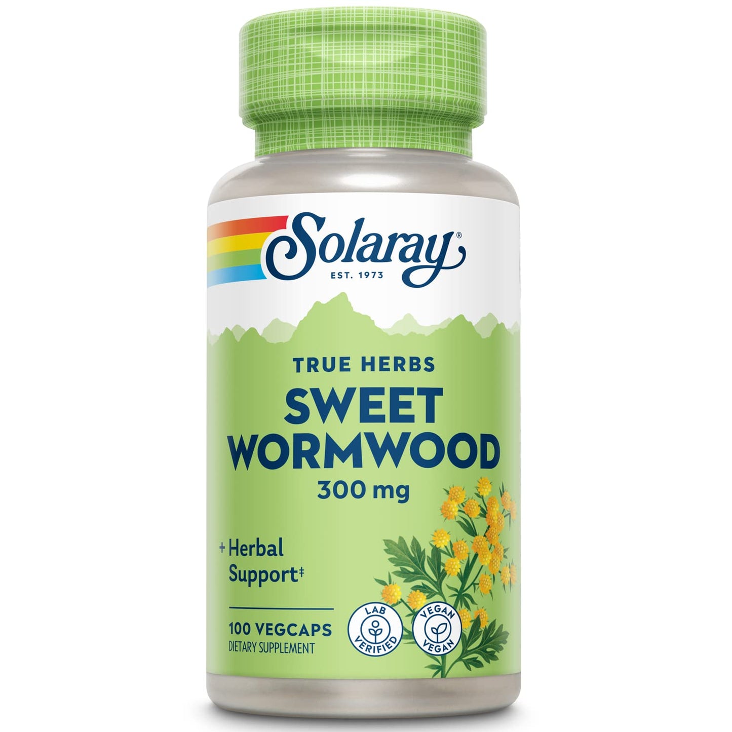 Solaray Sweet Wormwood Capsules 300 mg, 100 Veg Caps