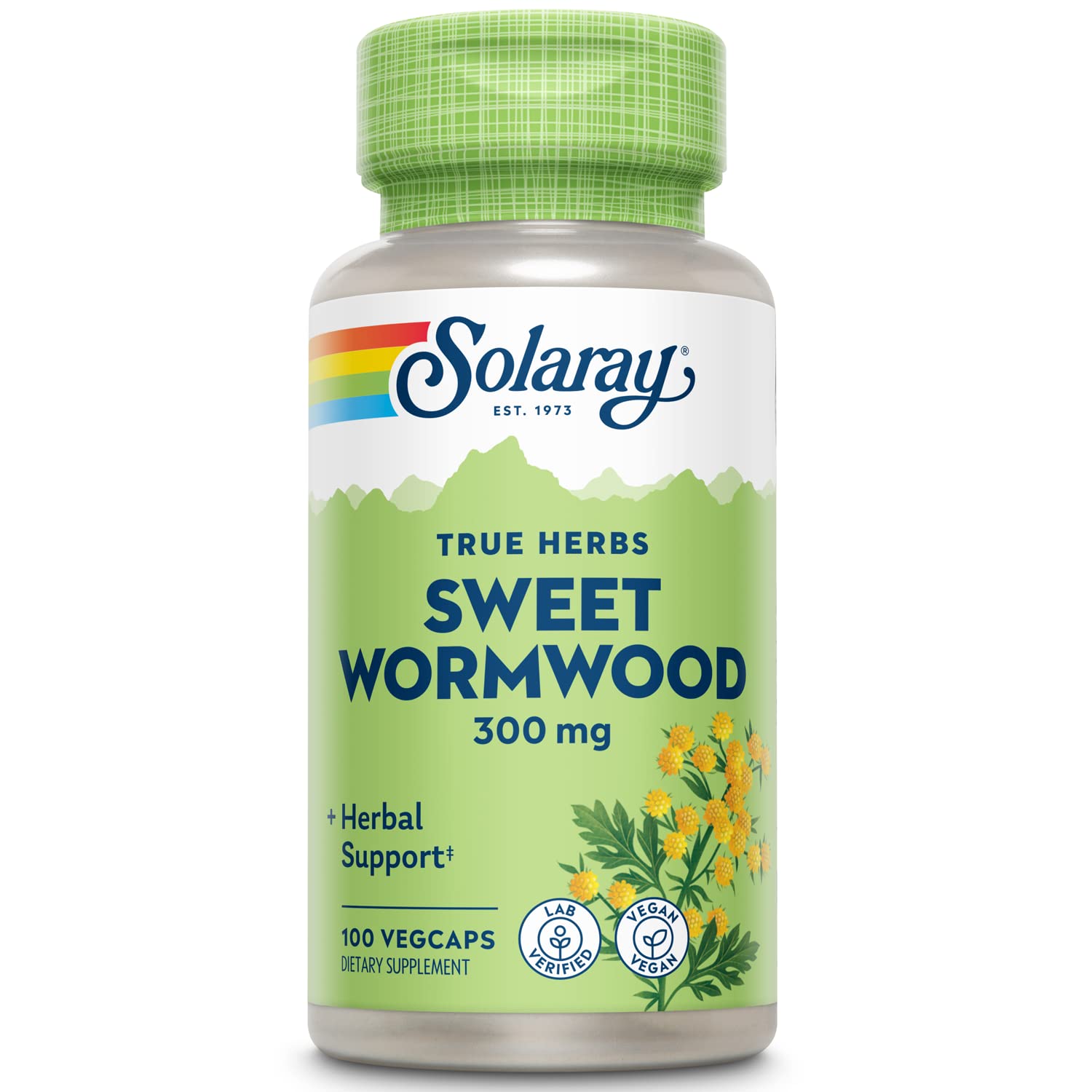 Solaray Sweet Wormwood Capsules 300 mg, 100 Veg Caps
