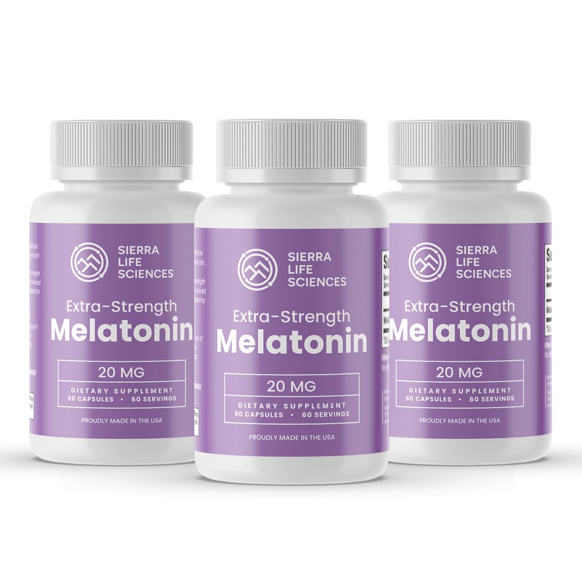 SIERRA LIFE SCIENCES Melatonin 20 mg Capsules 180 Count