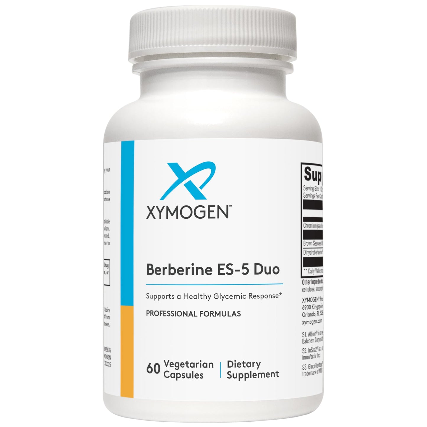 XYMOGEN Berberine ES-5 Dihydoberberine & Polyphenols from Brown Seaweed, 60 Capsules