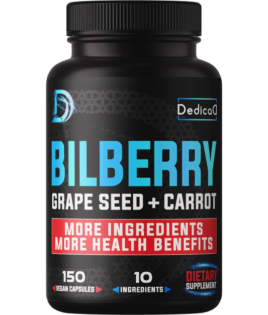 DEDICAD Bilberry Extract Capsules 150 Count