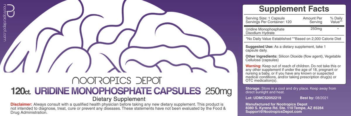Nootropics Depot Uridine Monophosphate Capsules 120