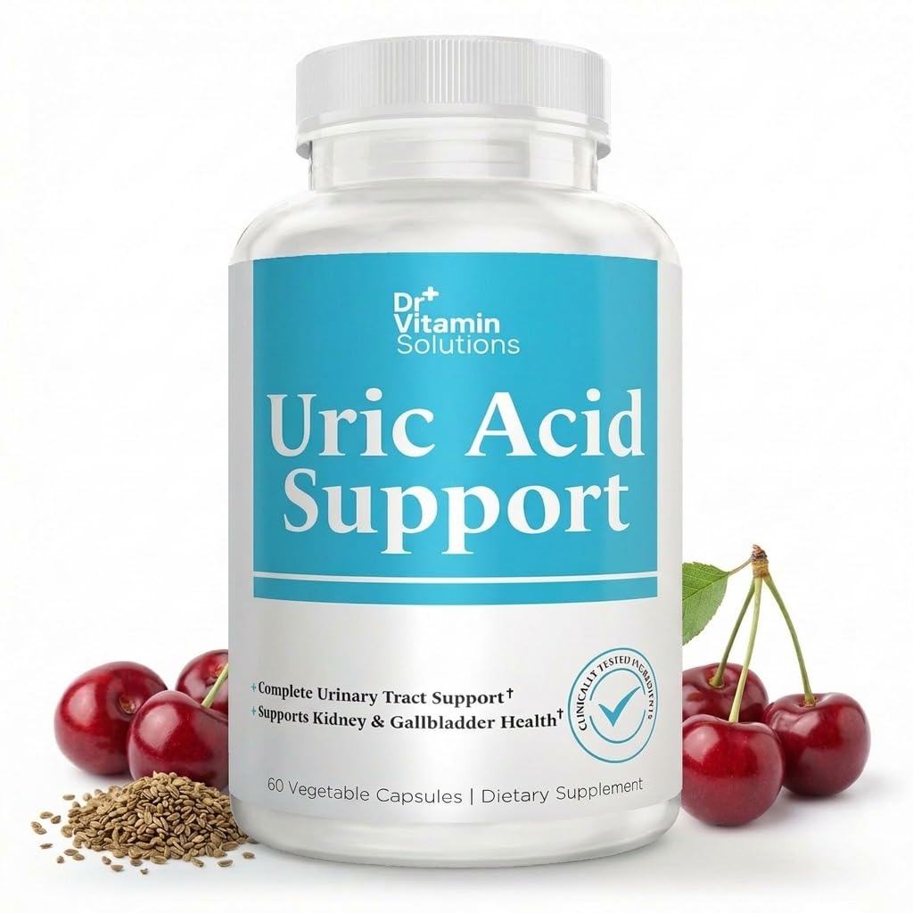 DR VITAMIN SOLUTIONS Uric Acid Support Cleanse & Flush Tart Cherry Capsules, 60 Count