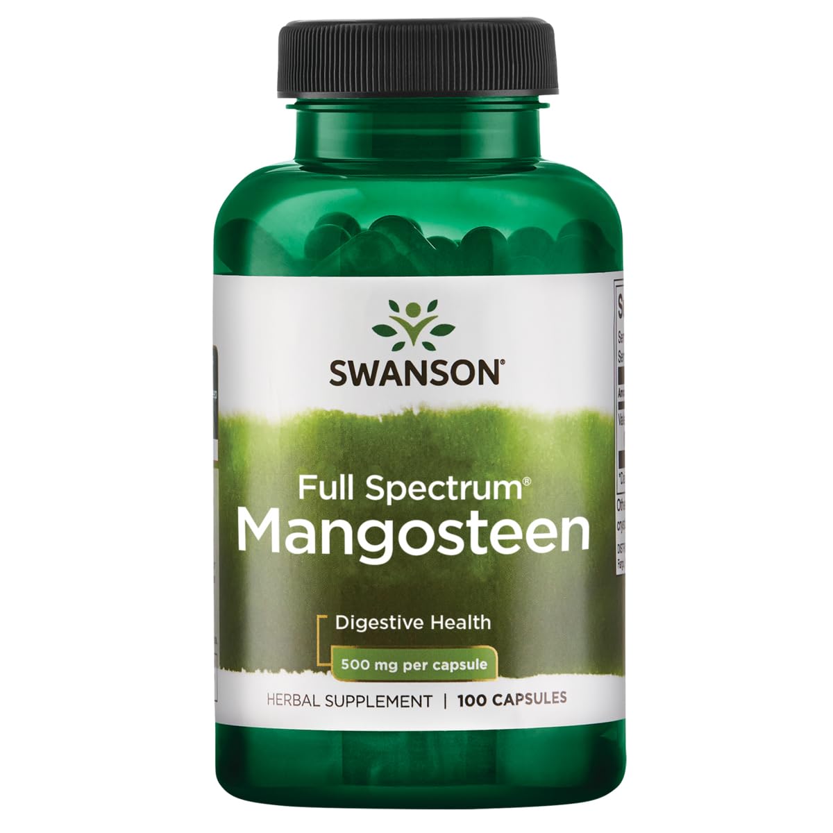 Swanson Full Spectrum Mangosteen 500 mg Capsules, 100 Count