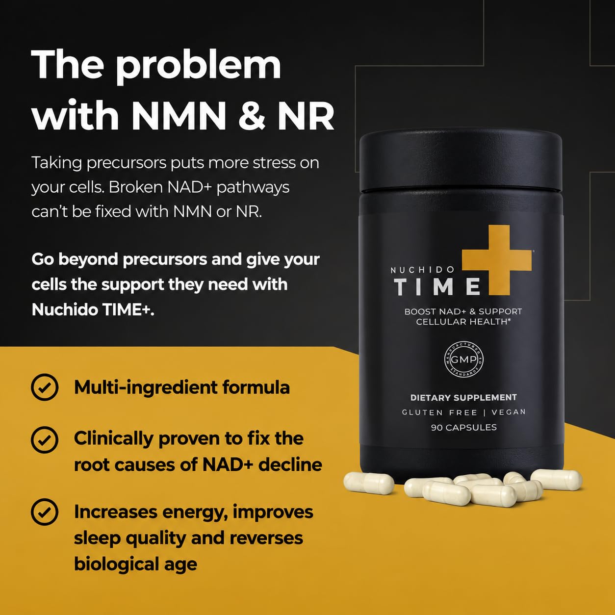 Nuchido Time+ Advanced NAD+ Supplement Capsule 1