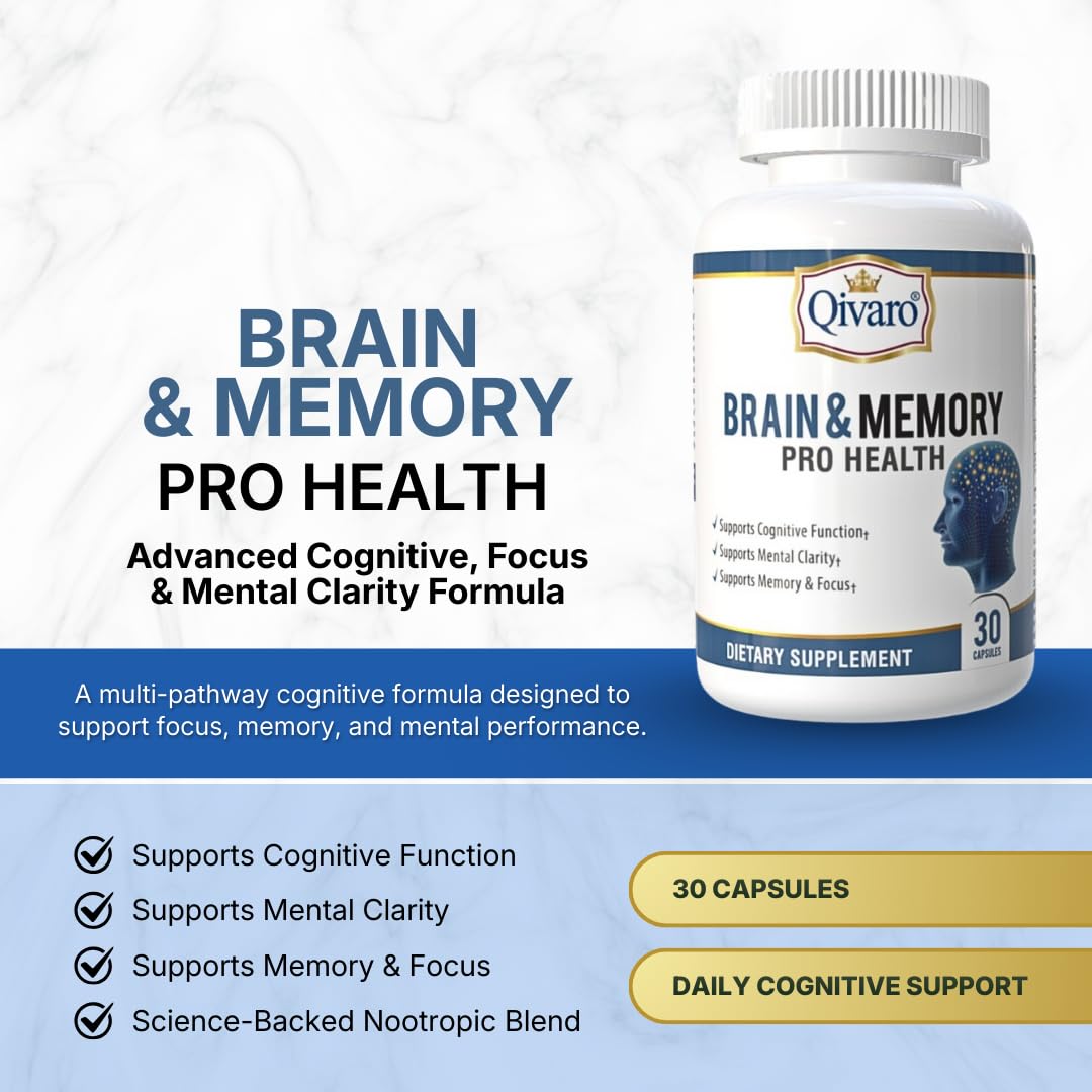 Qivaro Brain & Memory Pro Health 30 Capsules