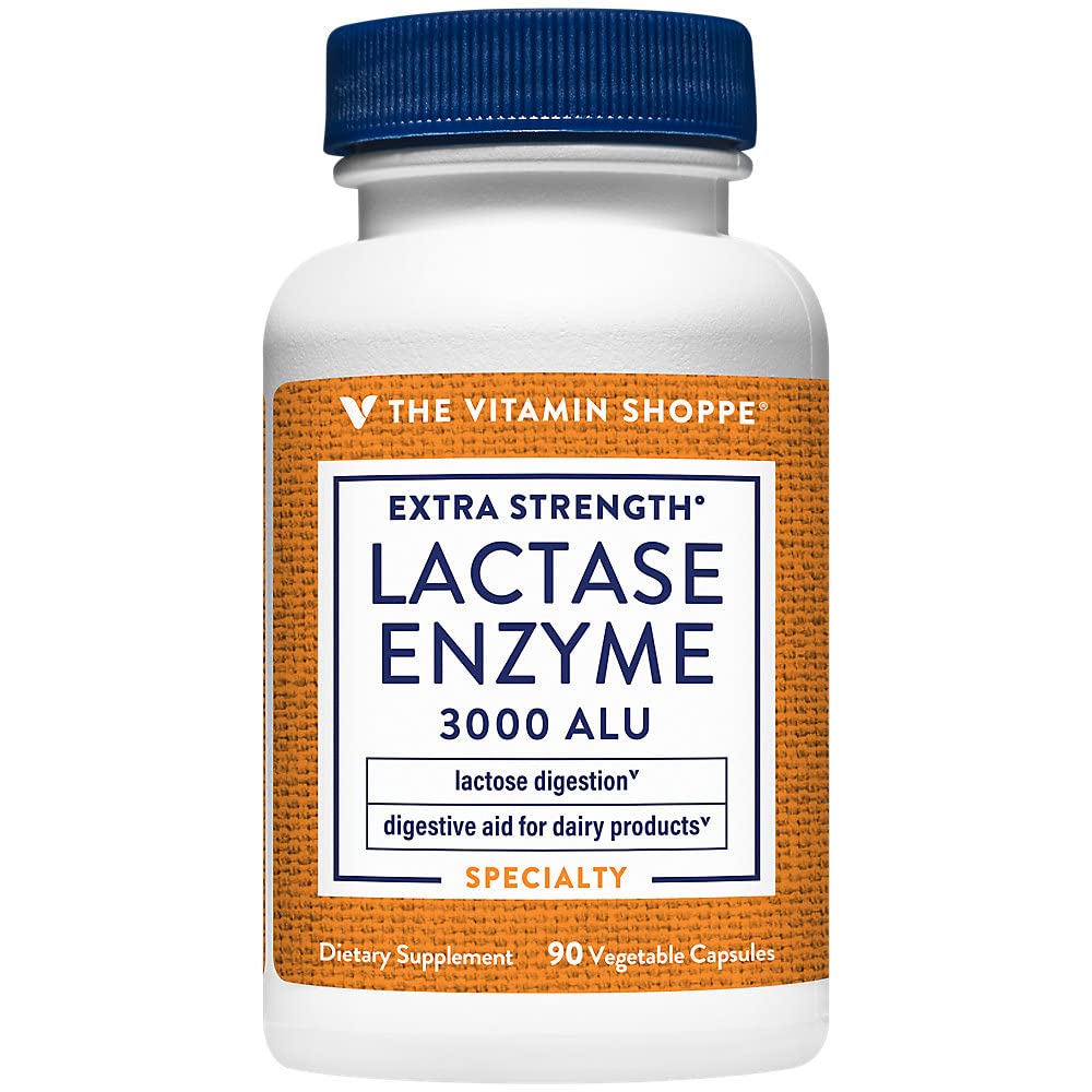 The Vitamin Shoppe Extra Strength Lactase Enzyme Digestive Aid Capsule, 90 Count