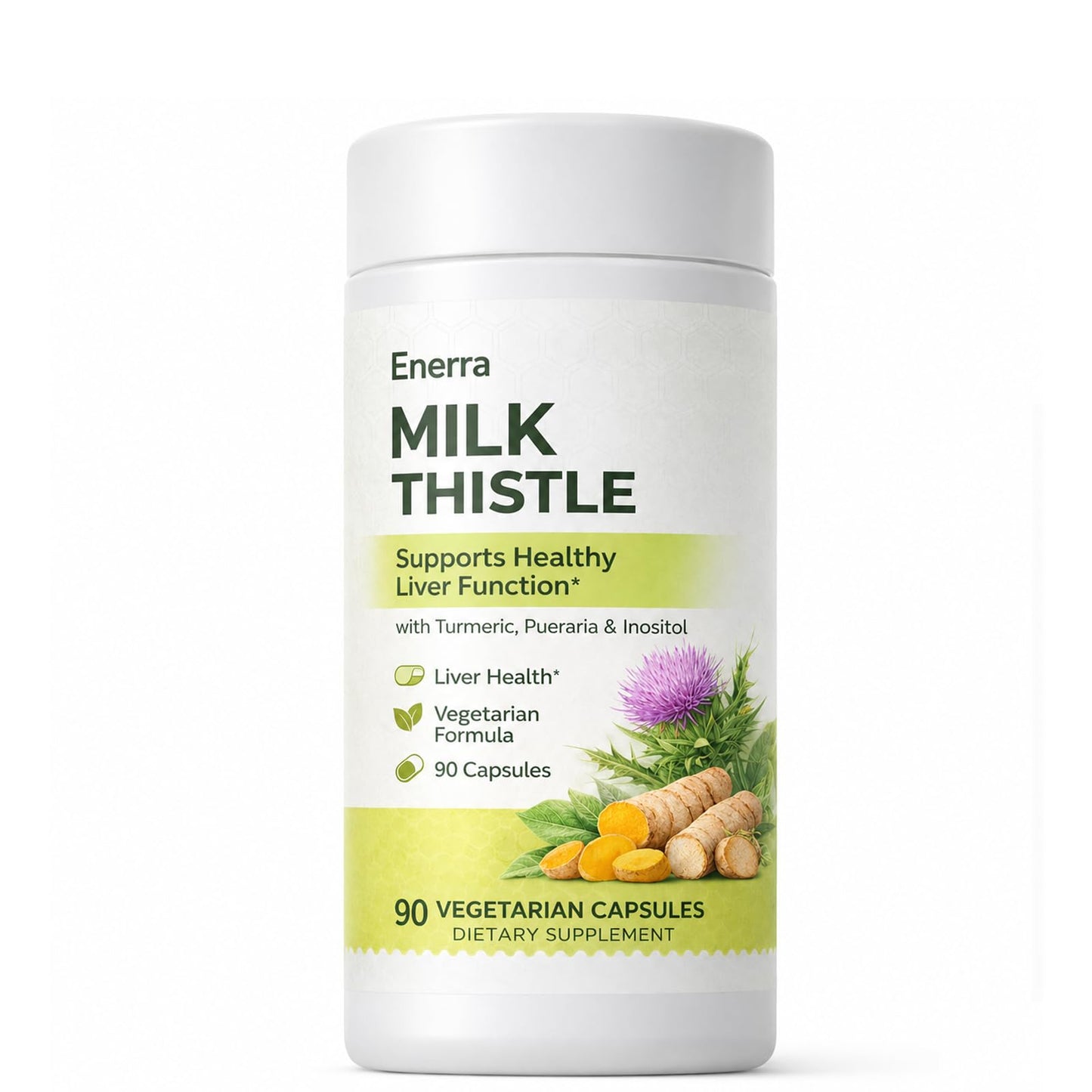 kivo Enerra Milk Thistle Liver Support Capsules, 90 Count