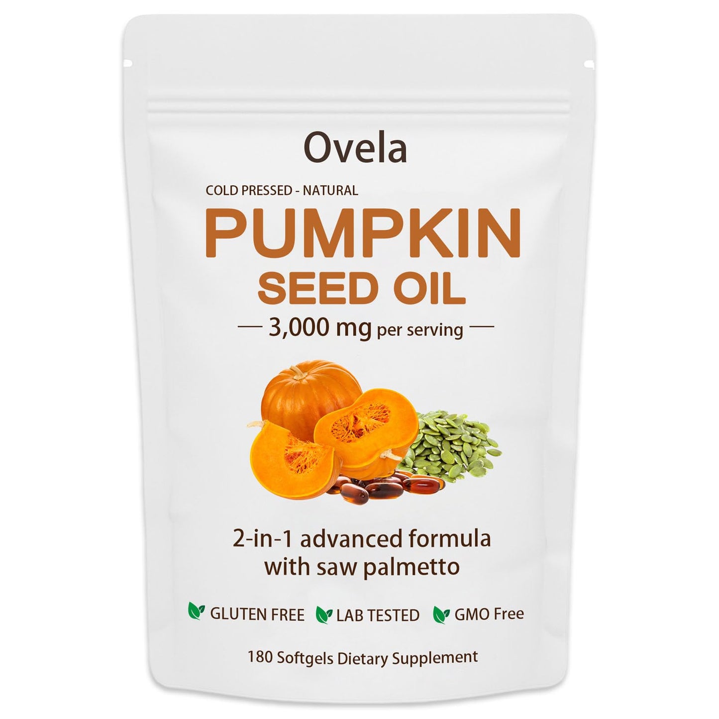 ixarco Ovela Pumpkin Seed Oil Capsules with Saw Palmetto, 1 Count