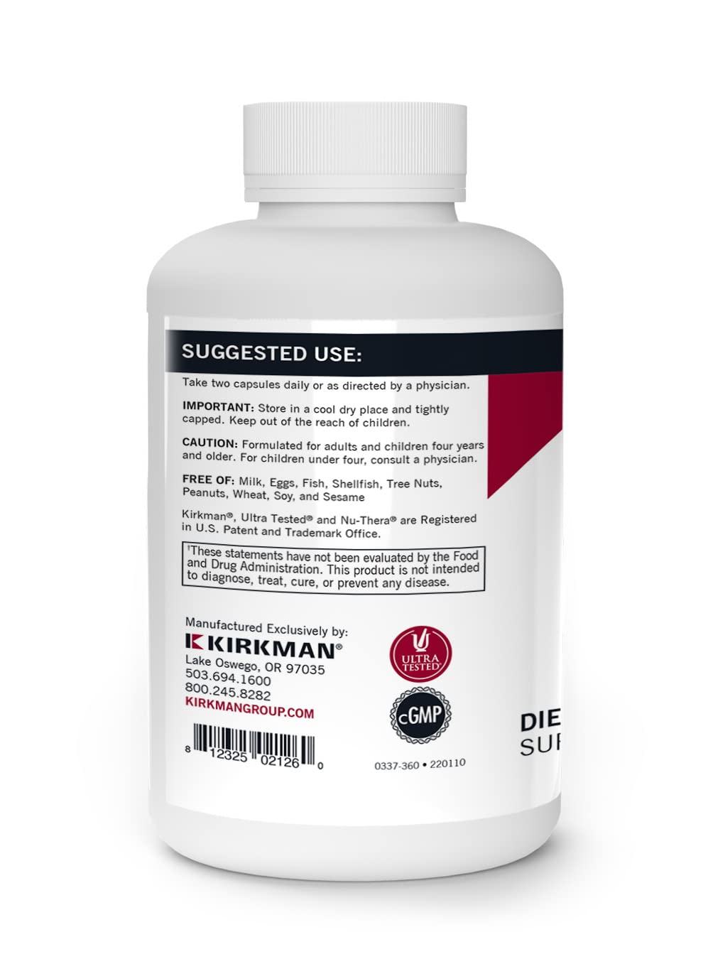 Kirkman Super Nu-Thera 360 Capsules