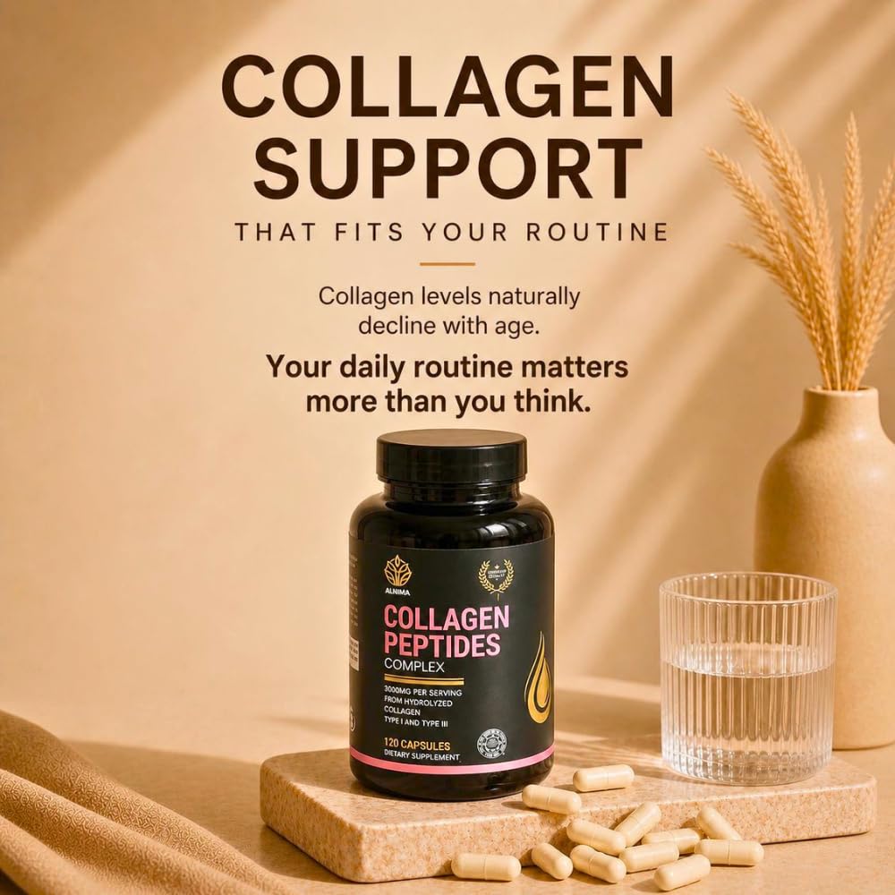 ALNIMA Collagen Peptides Complex Capsules, 120 Capsules