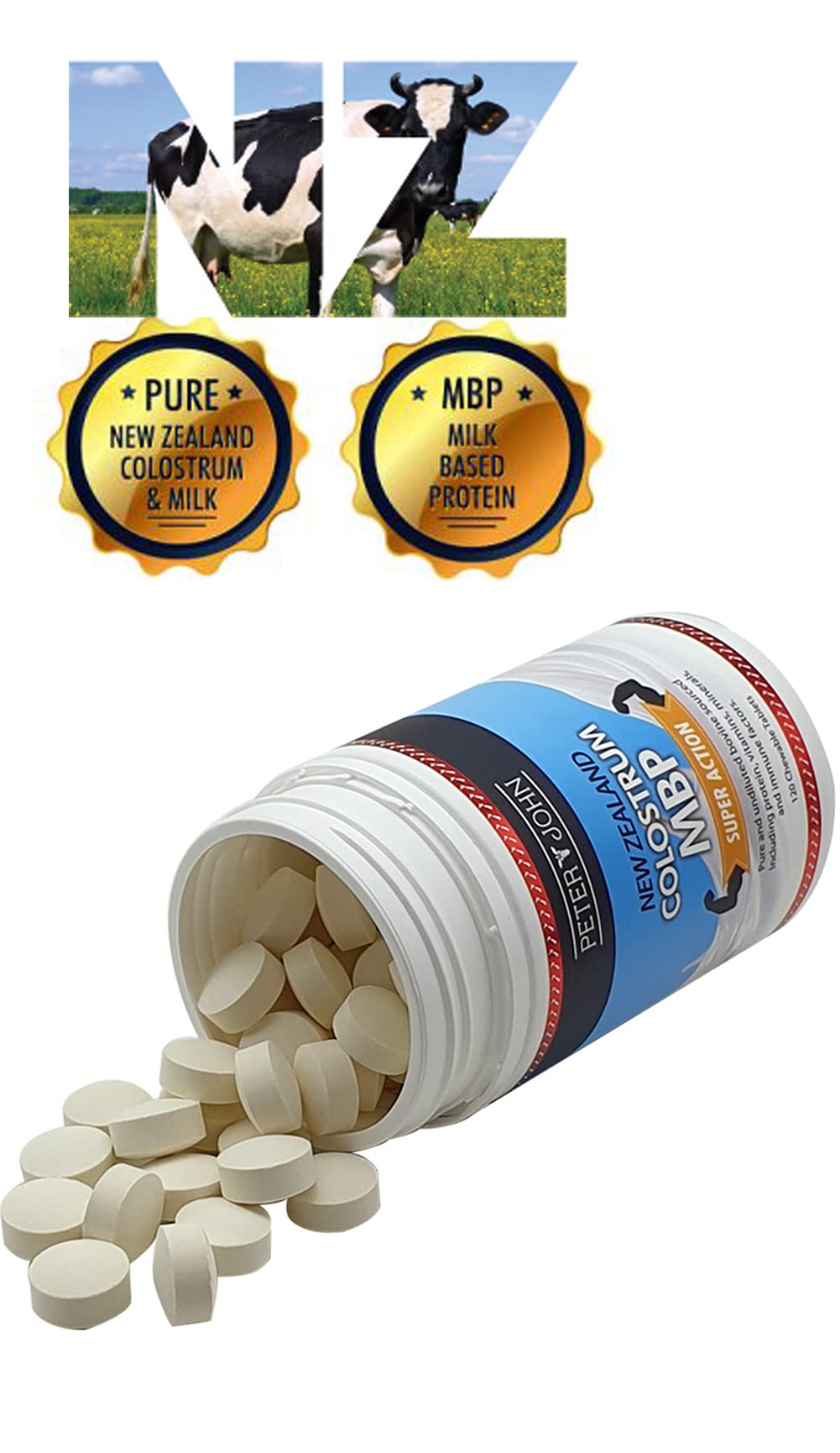 HEALTHFARM New Zealand Colostrum Super Action 120 Chewable Tablets, 3 Pack