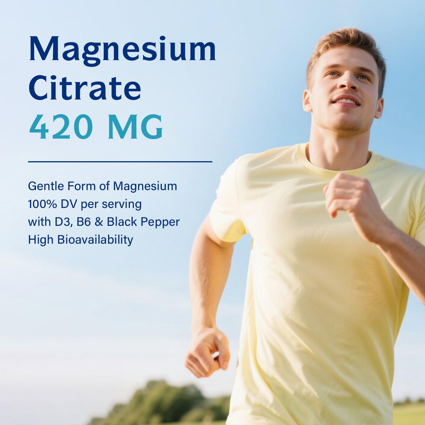 Innate Vitality Magnesium Citrate Chelated Magnesium Supplement with Vitamin D3, B6, Black Pepper Extract, Enhanced Absorption, Digestion, Bone & Brain Support, 180 Capsules