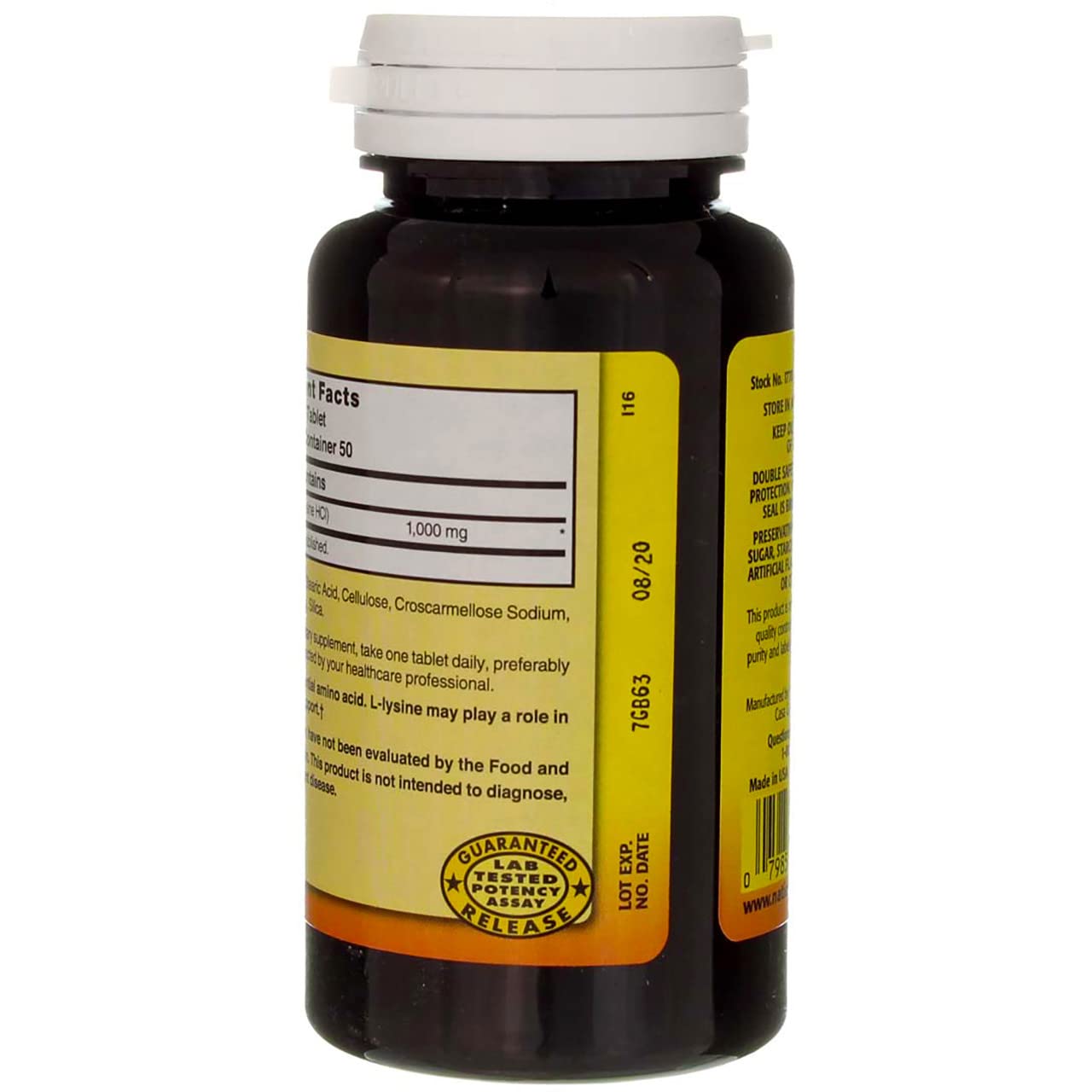Nature's Blend Lysine 1,000 mg Tablet, 50 Tablets
